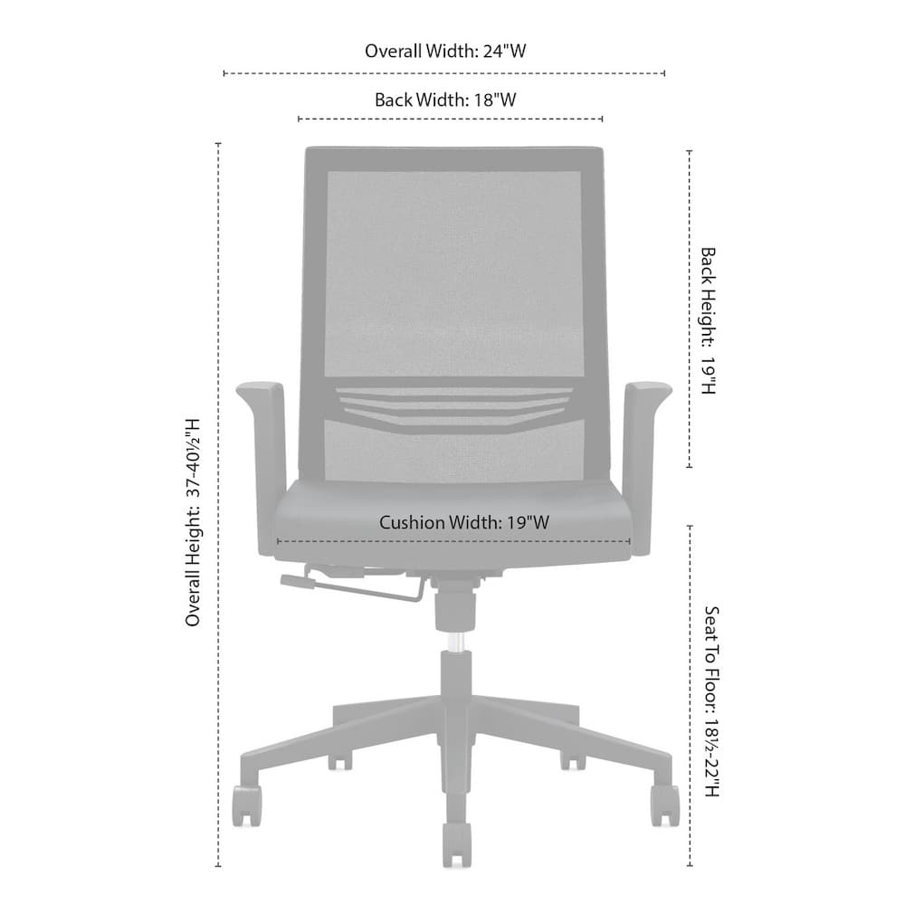 oslo conference chair, new mesh back office seating, ergonomic, black, grey