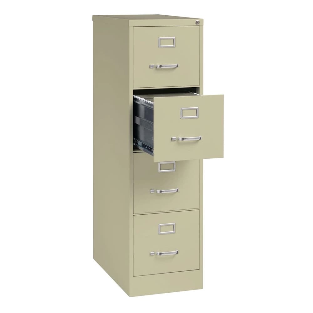 metal 4 drawer vertical file cabinet, office source, storage office