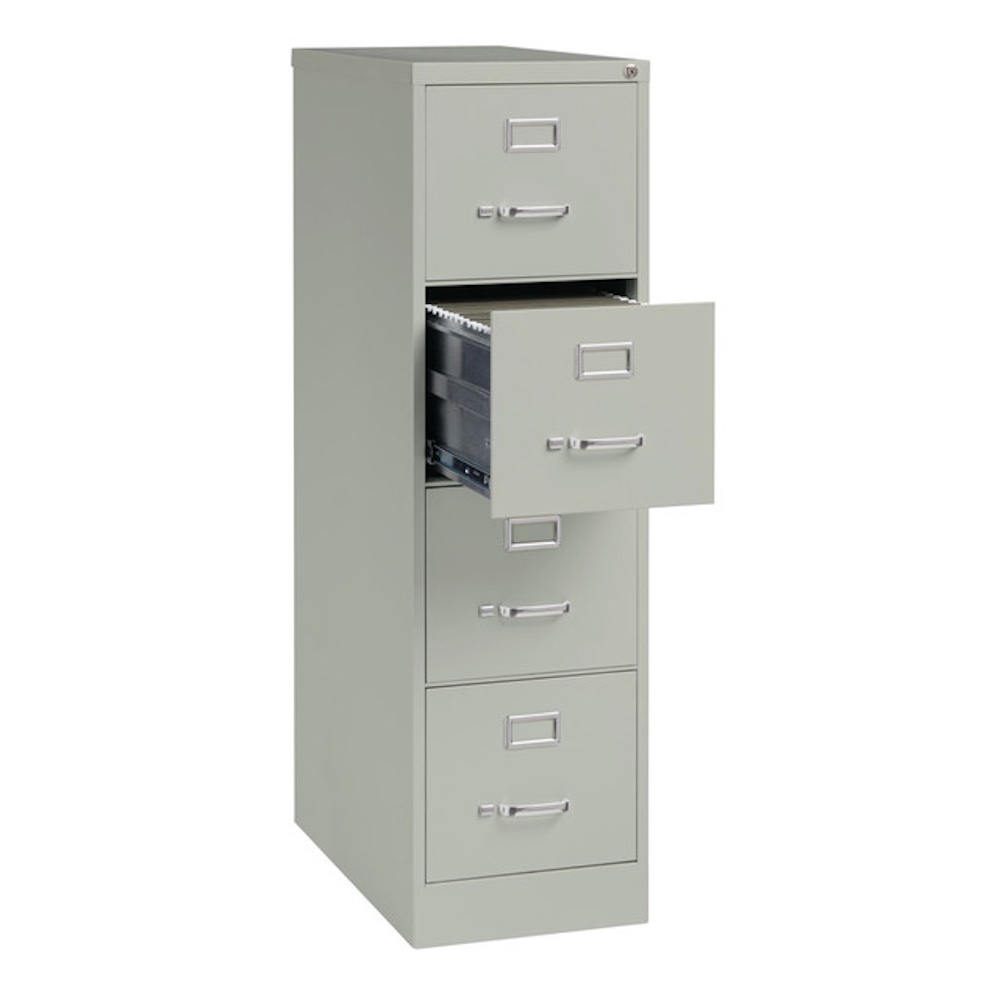 metal 4 drawer vertical file cabinet, office source, storage office