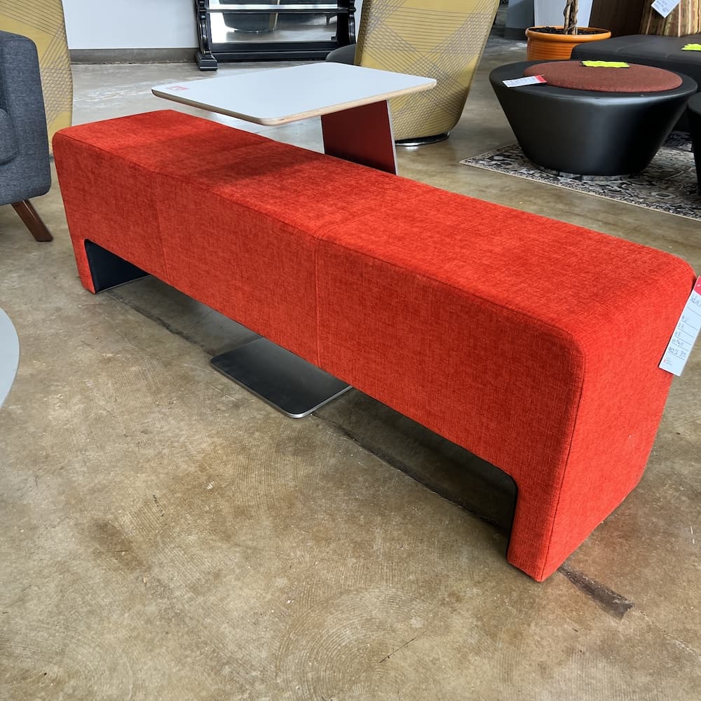 red steelcase coalesse bench, used office furniture