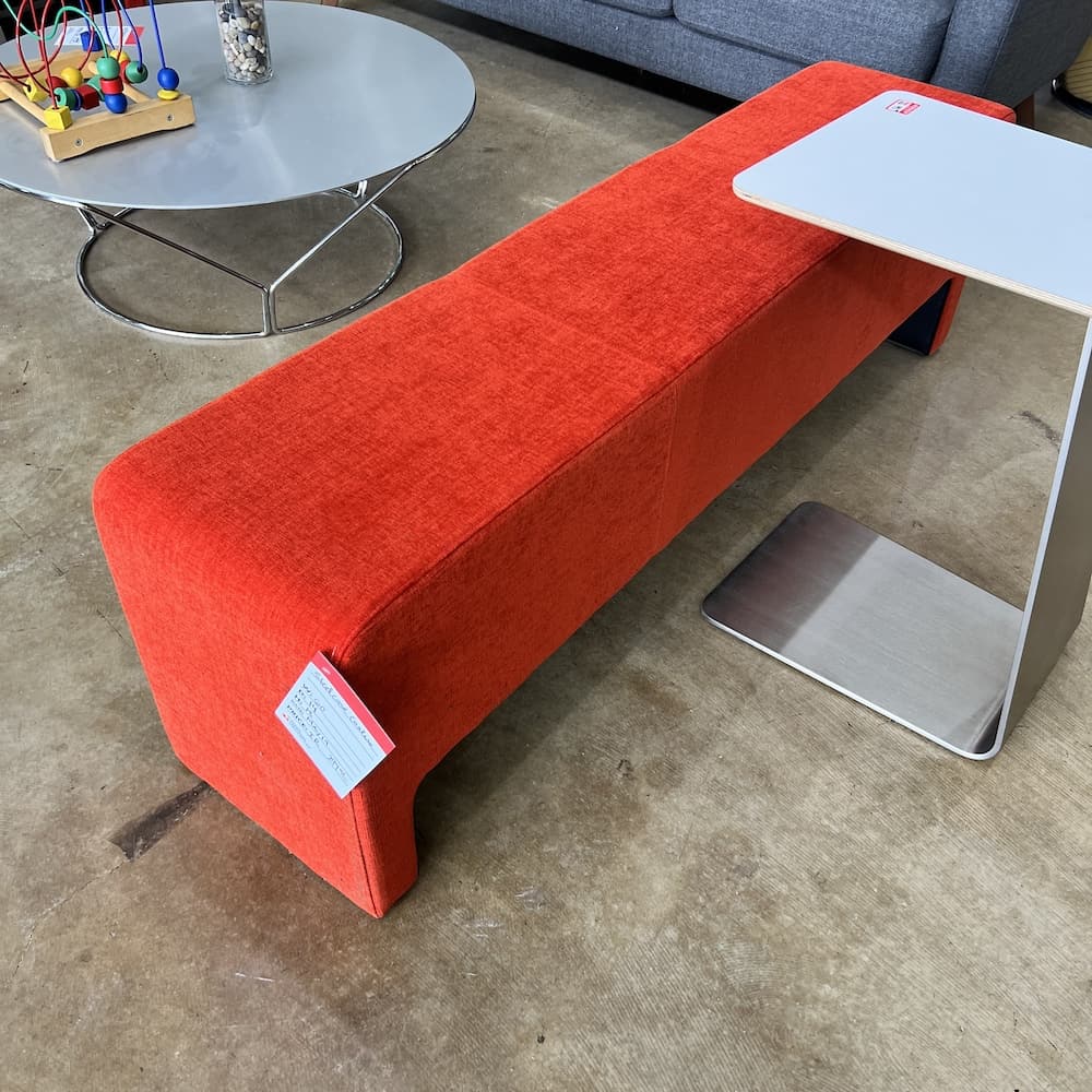 red steelcase coalesse bench, used office furniture
