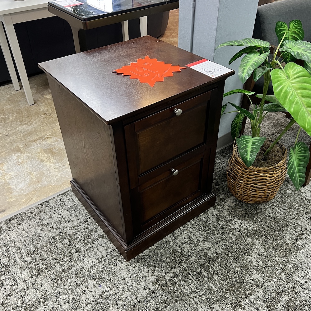 mahogany veneer 2 drawer vertical file cabinet nightstand used furniture
