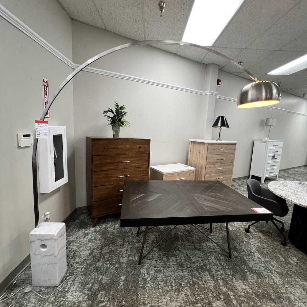 floor lamp silver and marble, Arco arch, France and son, used lamp, used furniture home and office