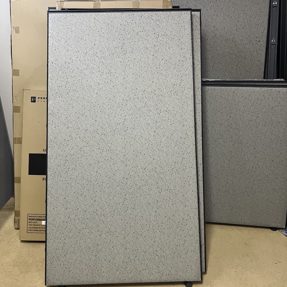 36" x 66" Grey Office Panel Divider - Solid Fabric