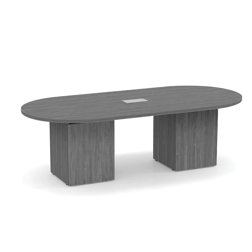 New - 8 ft - 16 ft Racetrack Shaped Conference Table with Cube Base, Various Colors