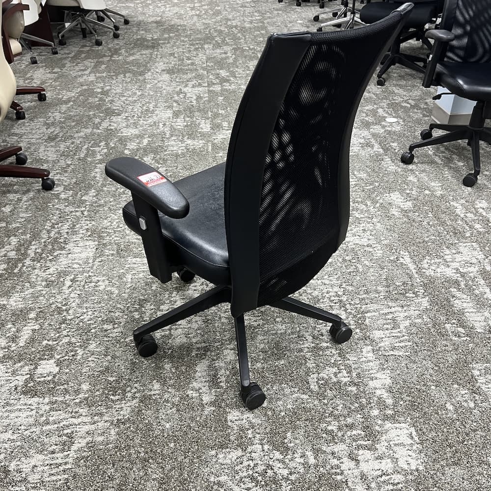 black vinyl office chair charter, used office furniture, hotel task chair MODEL: 800-349