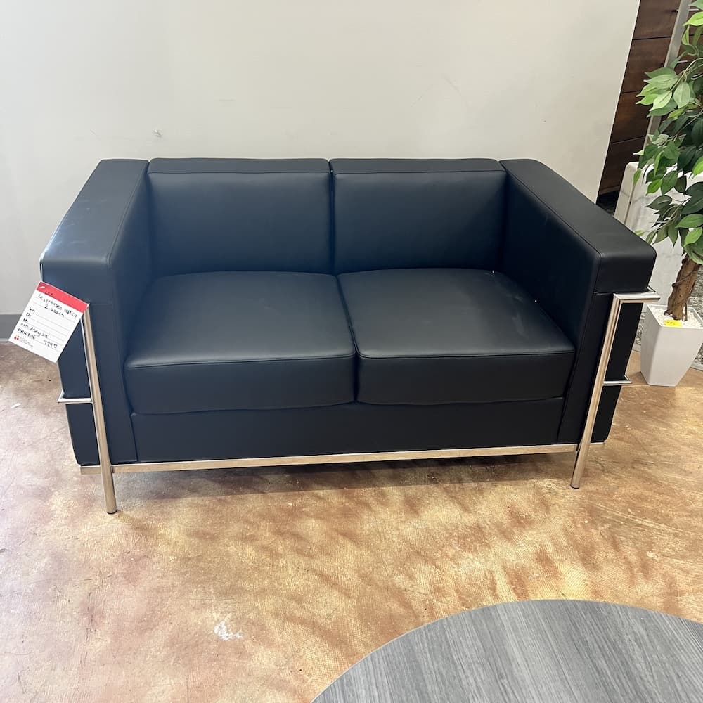 LC3 le Corbusier replica style sofa couch, vinyl, commercial seating, reception lounge, office furniture