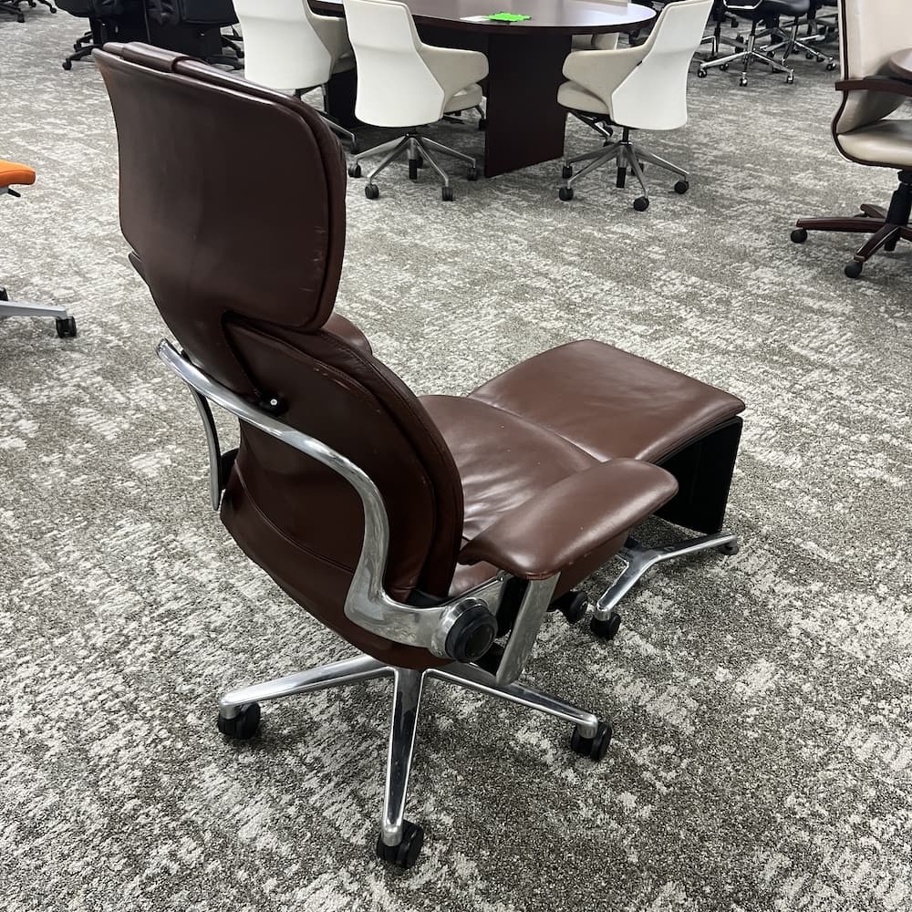 Leap WorkLounge Steelcase brown leather office executive chair, used office furniture
