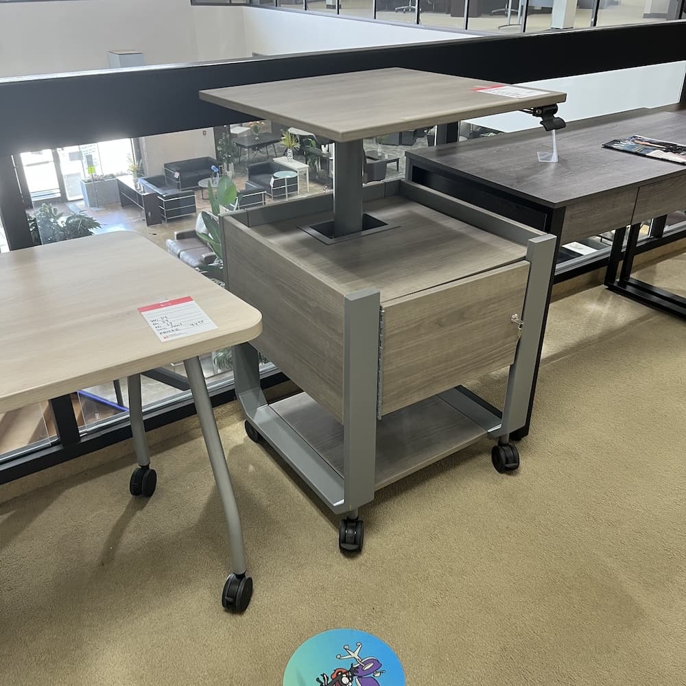 podium lectern rolling, used office furniture, height adjustable, smith system