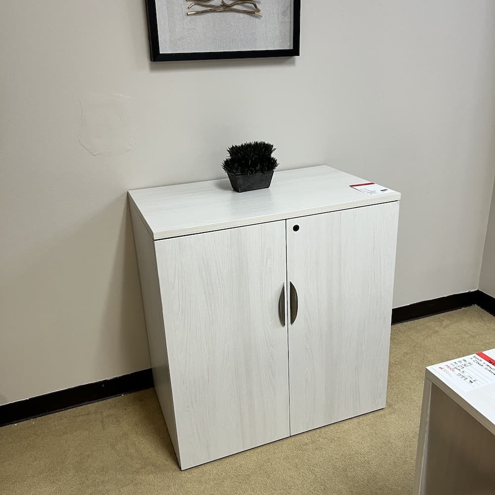 Arcadia white set with desk, bookcase and storage cabinet, open box scratch n dent office furniture