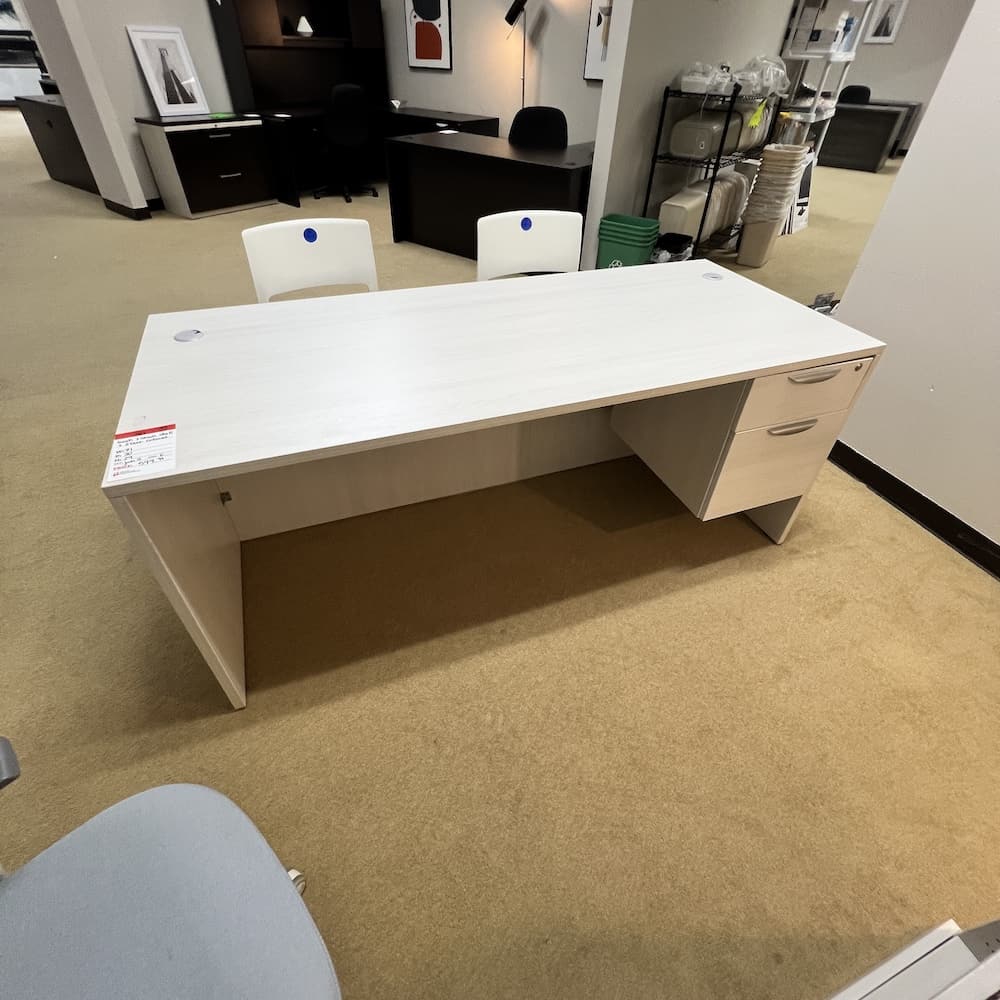 Arcadia white set with desk, bookcase and storage cabinet, open box scratch n dent office furniture