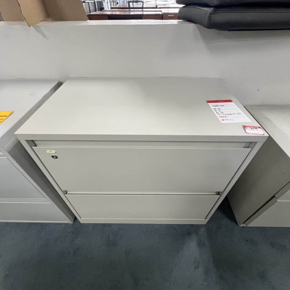 beige 2 drawer lateral metal, steelcase, used office furniture