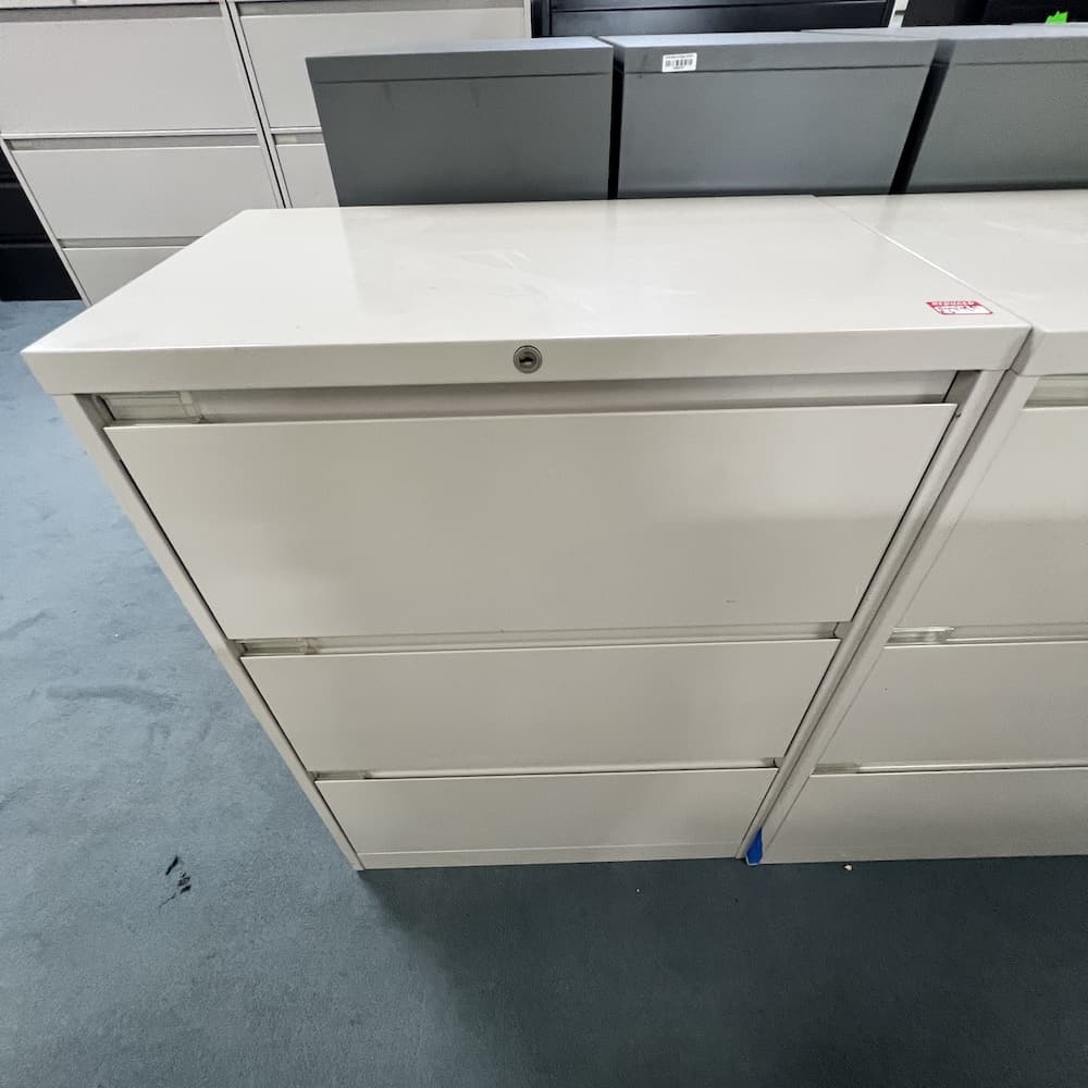 beige 3 drawer lateral metal, steelcase, used office furniture