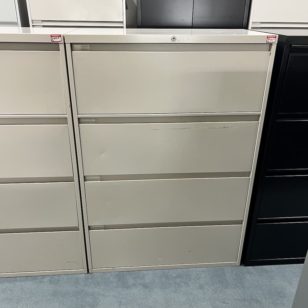 beige 4 drawer lateral metal, steelcase, used office furniture
