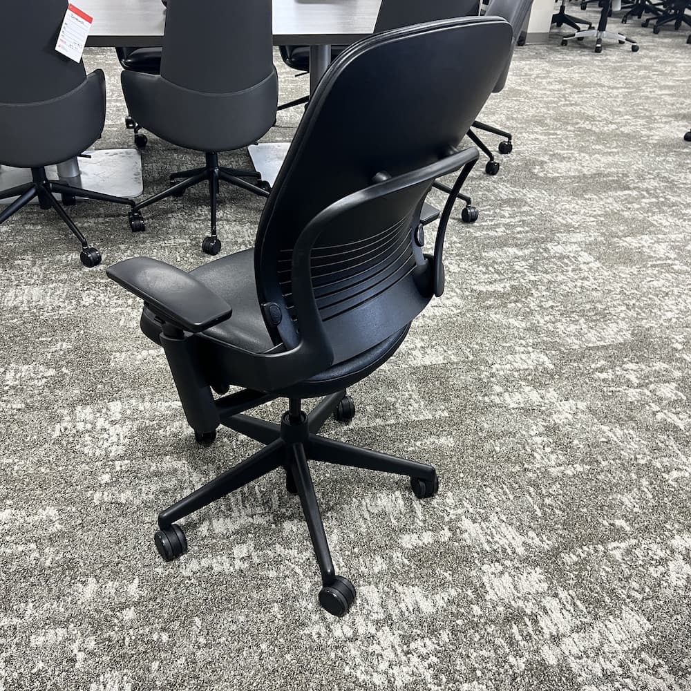 used black Steelcase leap version 2 office chair San Antonio texas Brisa fabric