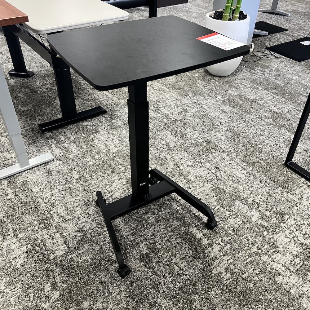 black pedestal lectern rolling height adjustable