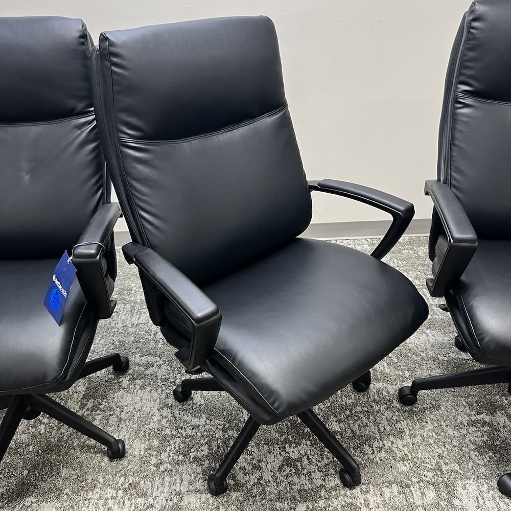black vinyl big and tall office chair, open box serta