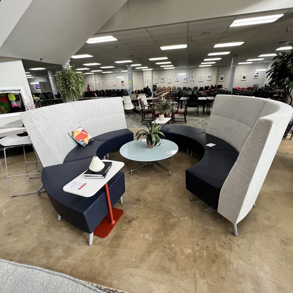 Set - Global River Collection Blue and Grey Circular Lounge System