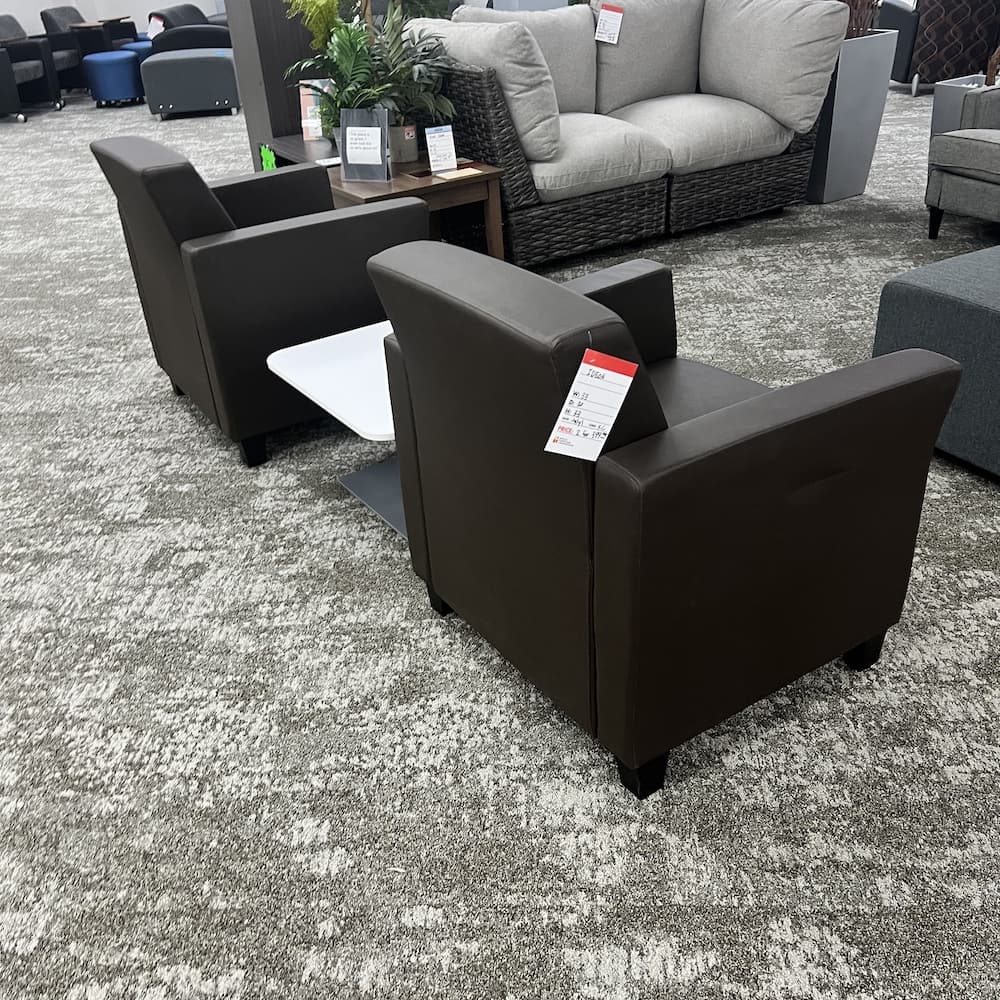 IDEON sitonit composite lunge chair, brown whip fabric, commercial seating, used office furniture