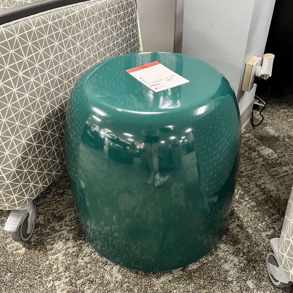 teal green metal gumdrop side table Martin Bertrand used furniture
