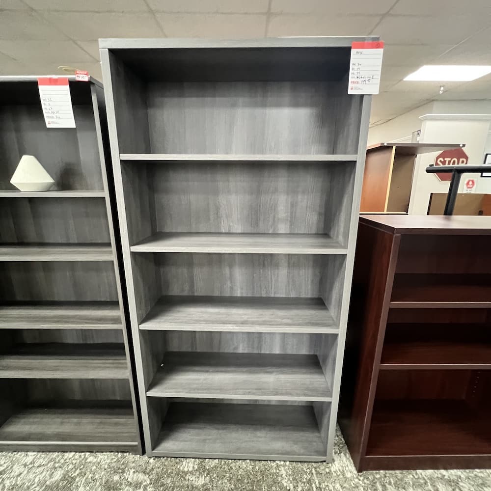grey bookcase 72" high, hon, used open box office furniture