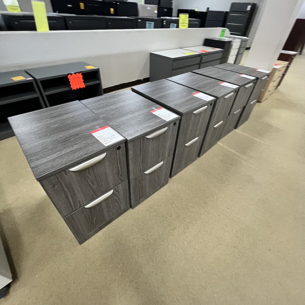 Newport grey laminate file/file vertical cabinet, open box office furniture