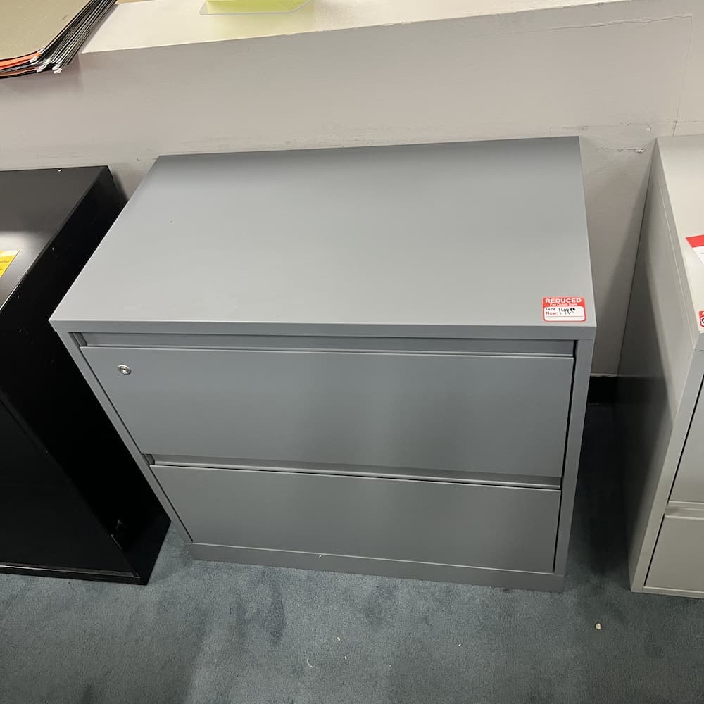steelcase grey metal 2 drawer lateral, used office furniture