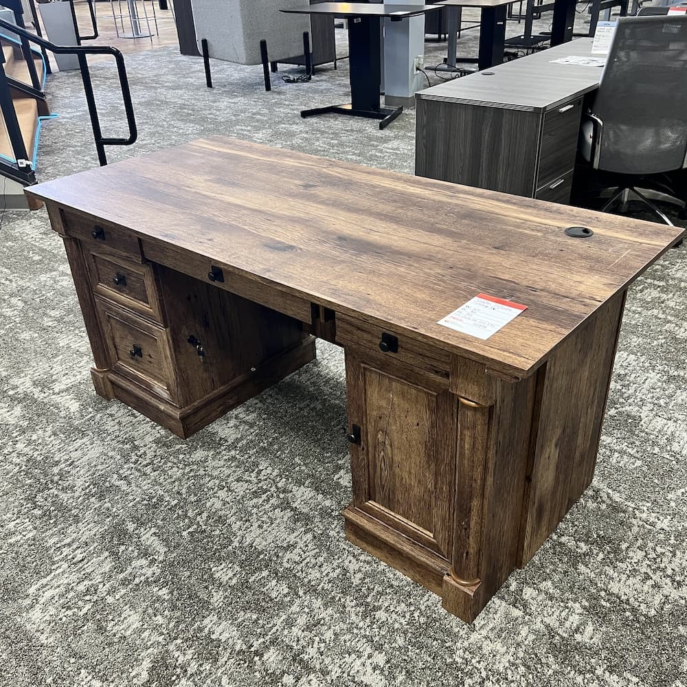 sauder desk double pedestal open box scratch n dent desk, office furniture