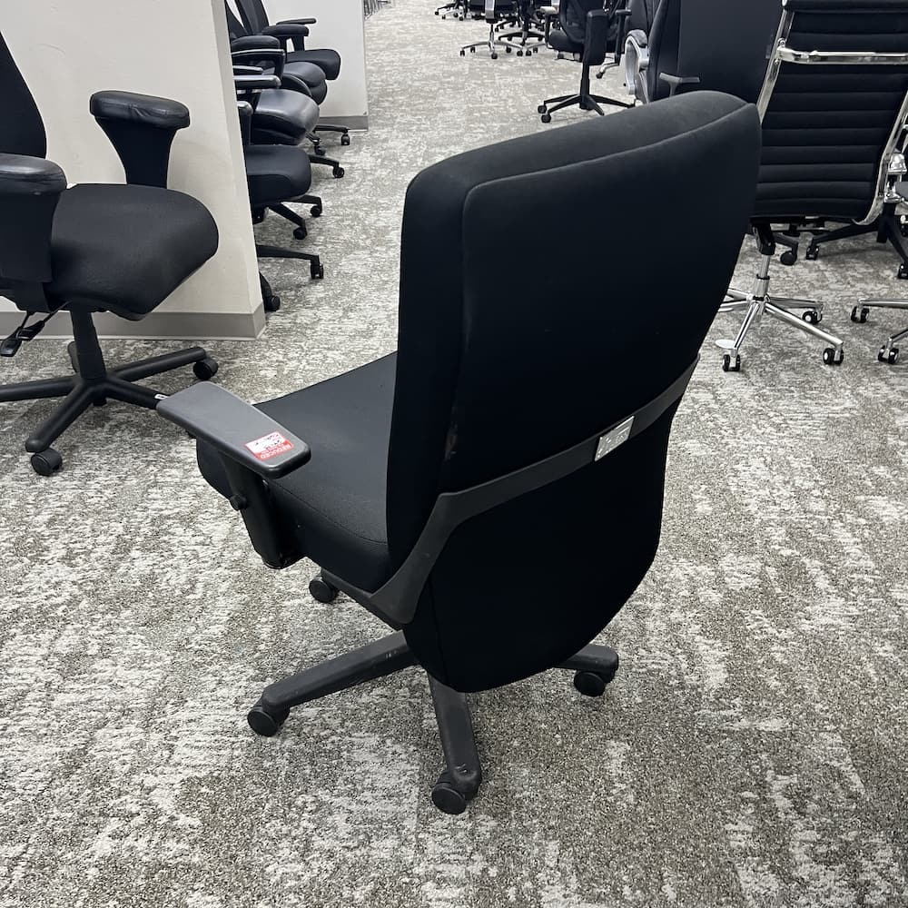 black upholstered big and tall chair, used office furniture 500 lbs weight capacity