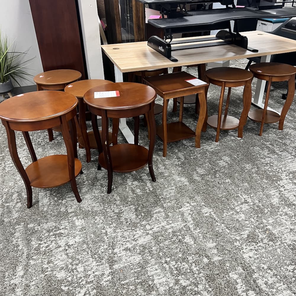 Set of 2 - Cherry Veneer Side Table