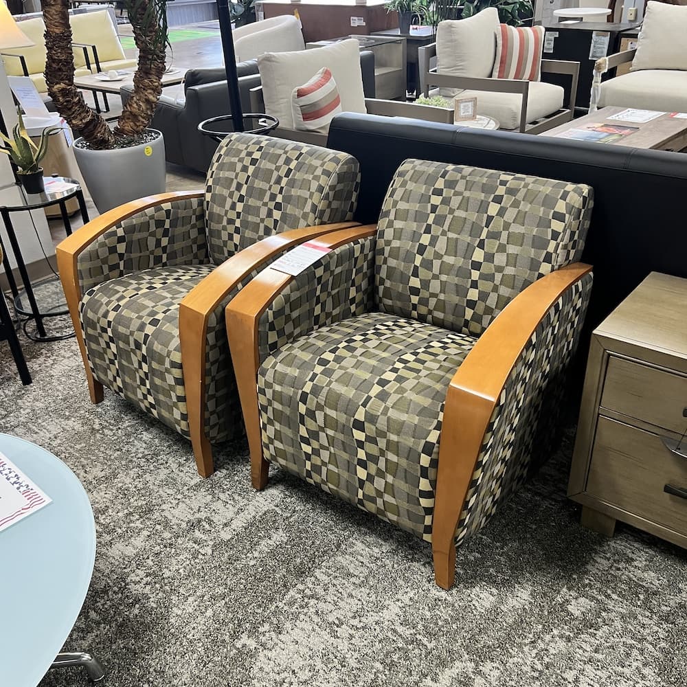 krug patterned arm chair lounge chair, used office furniture, reception