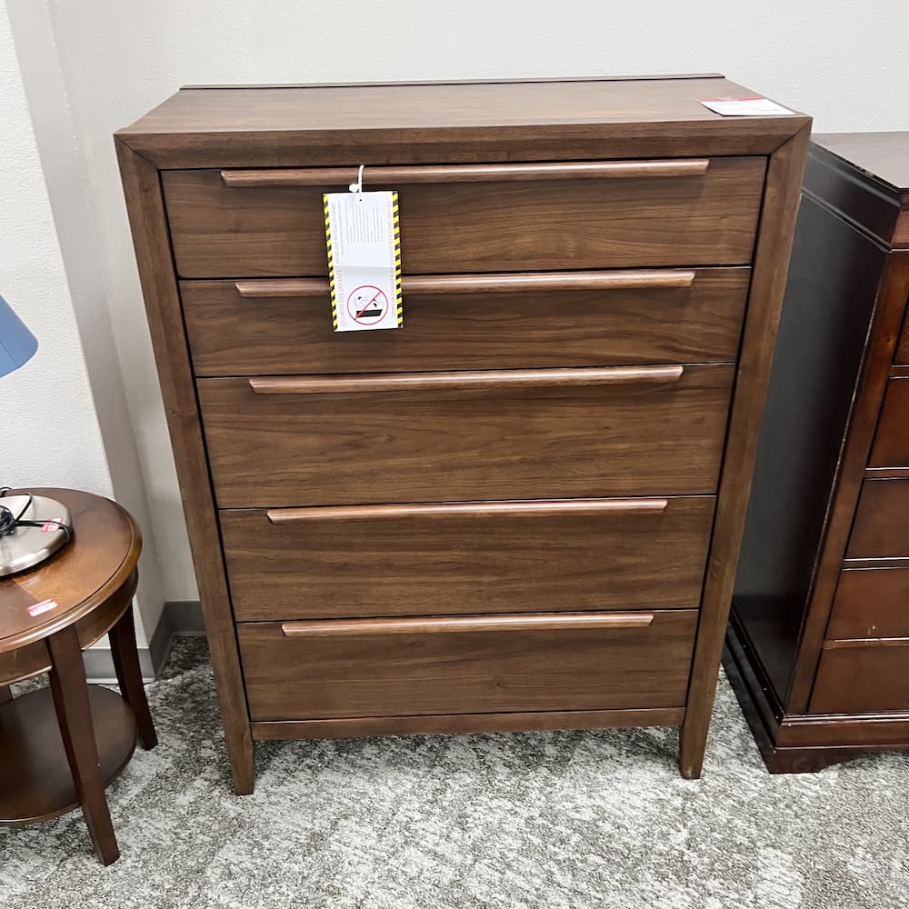 walnut a-america ralston 5 drawer dresser, open box scratch n dent furniture