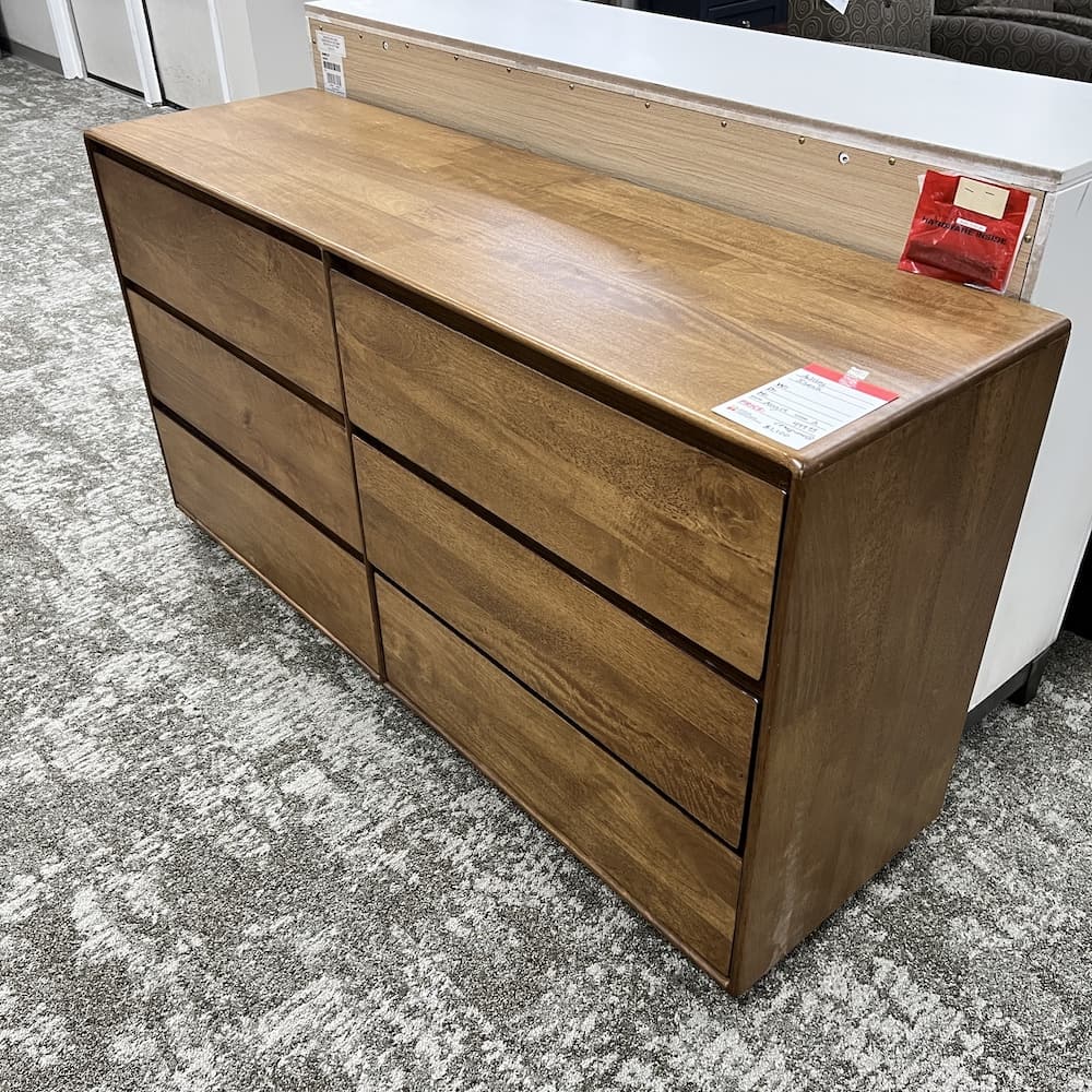 walnut veneer 6 drawer dresser Ashley asanti, scotch n dent home furniture