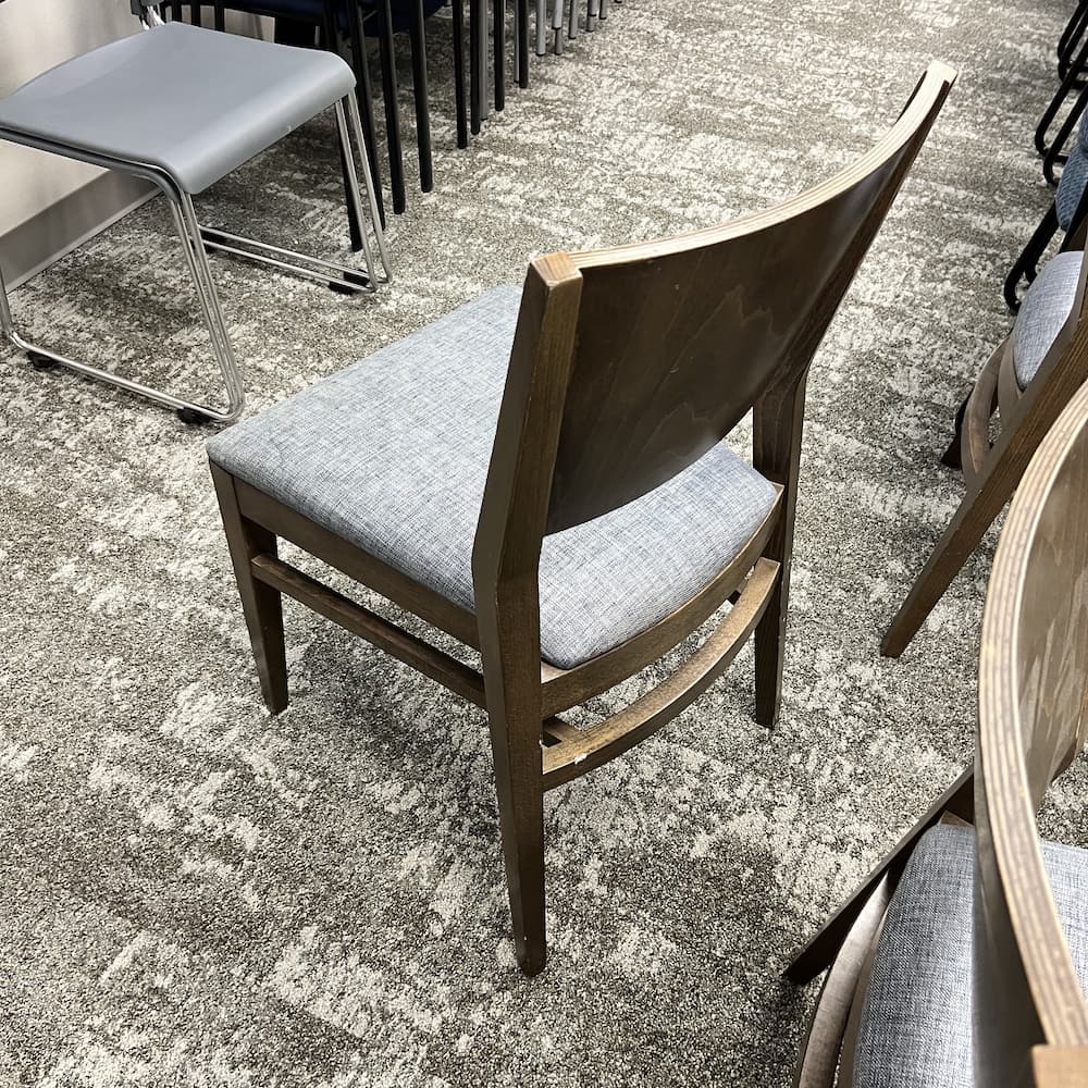 walnut and blue dining chairs, used office furniture