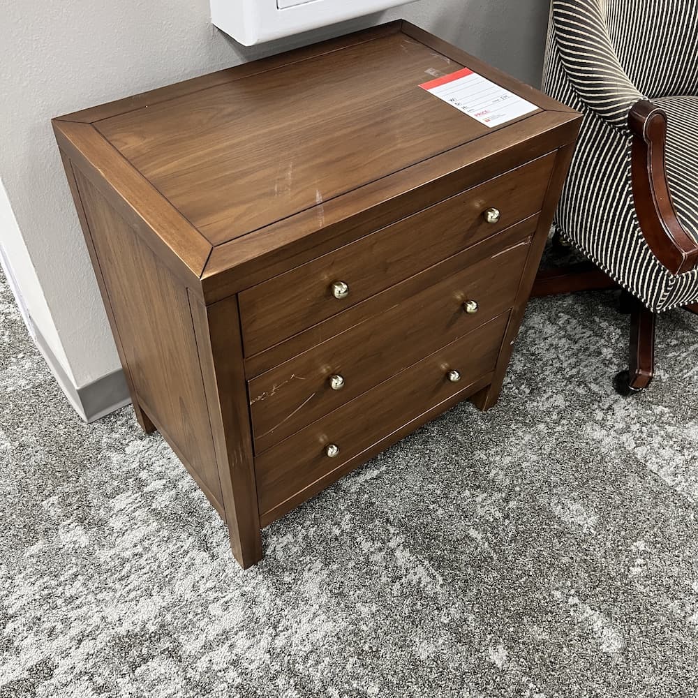 25" W x 27" H Butler Specialty Nora Walnut 3 Drawer Nightstand