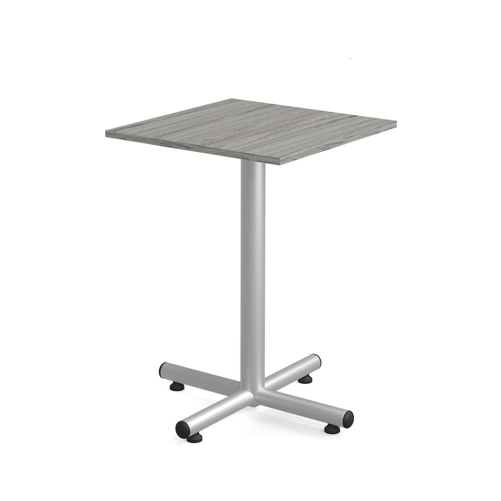 square pub table new, 42" tall, cocktail table, laminate, 30", metal base, office restaurant furniture, break room table