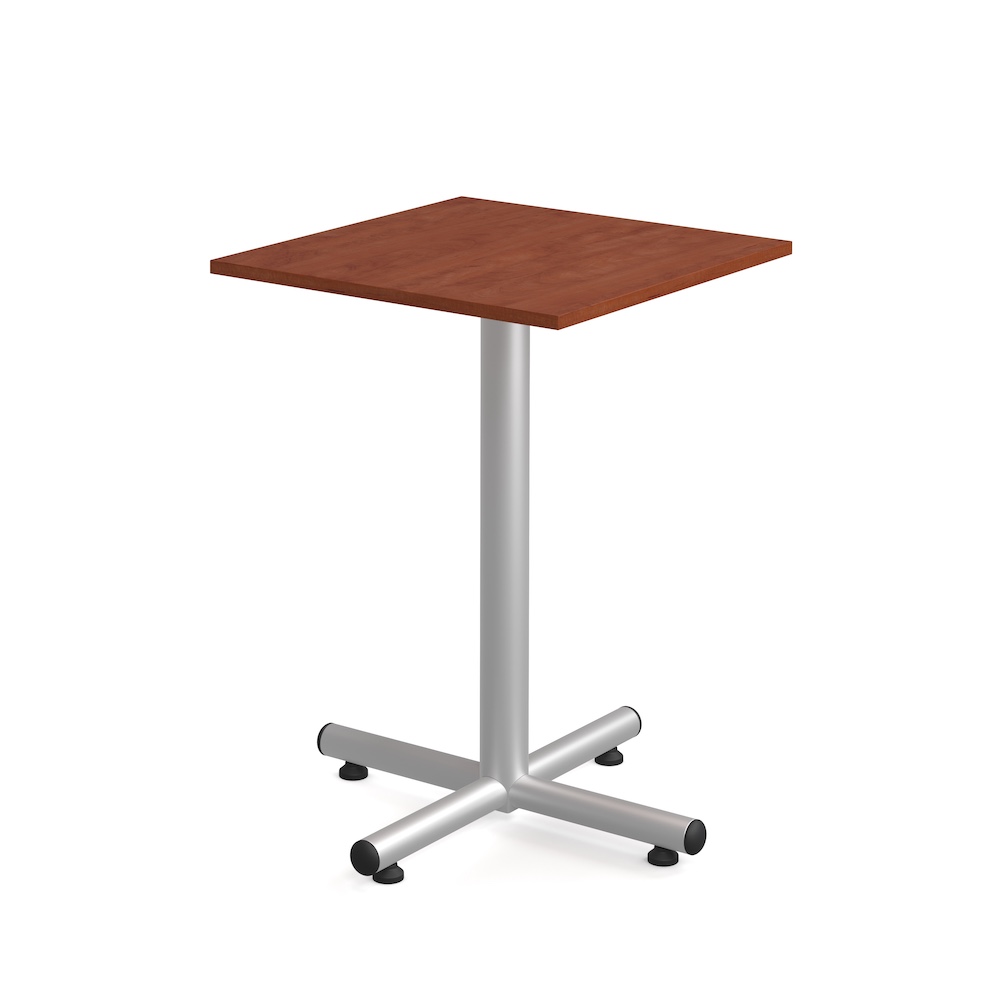 square pub table new, 42" tall, cocktail table, laminate, 30", metal base, office restaurant furniture, break room table