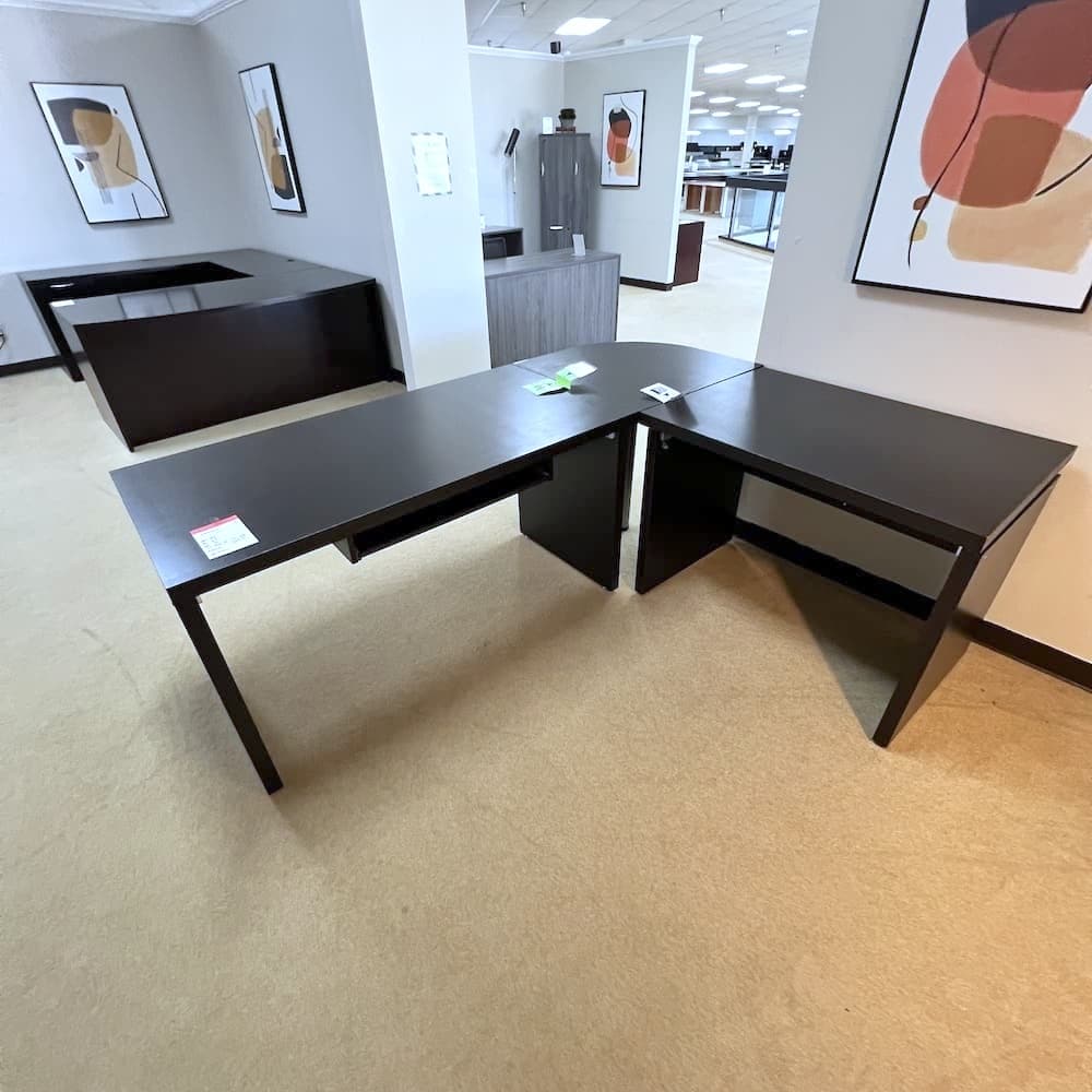 83" x 67" Stella Black L-Desk - Right Return