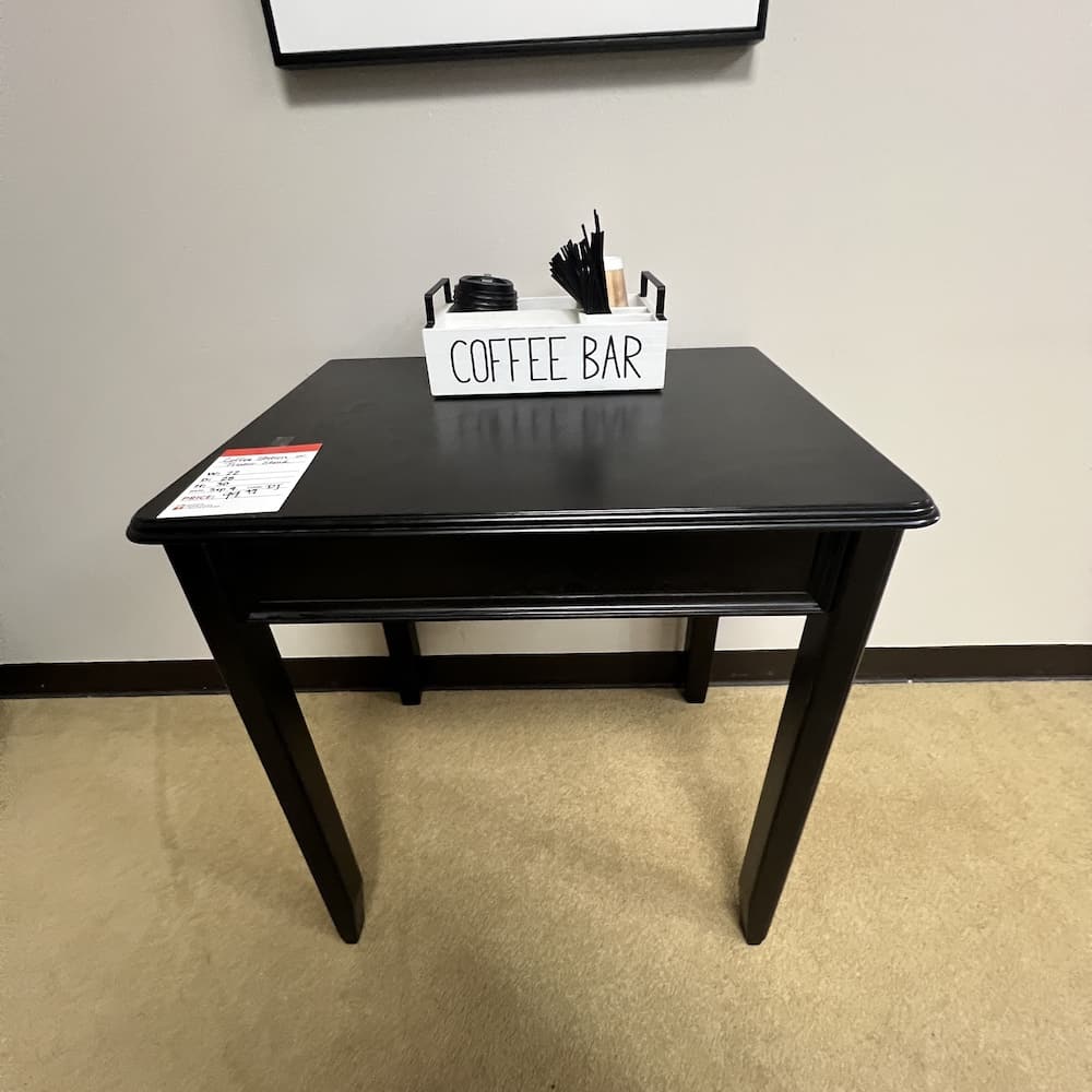 black side table veneer, used office furniture
