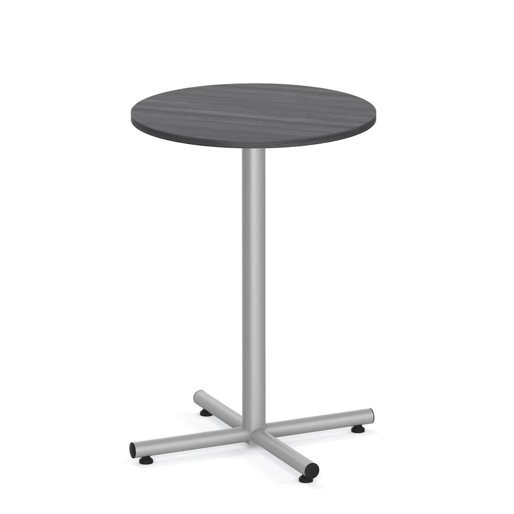 New - 30" W x 42" H Round Laminate Pub Table with Metal Cross Base, Various Colors - Image 3