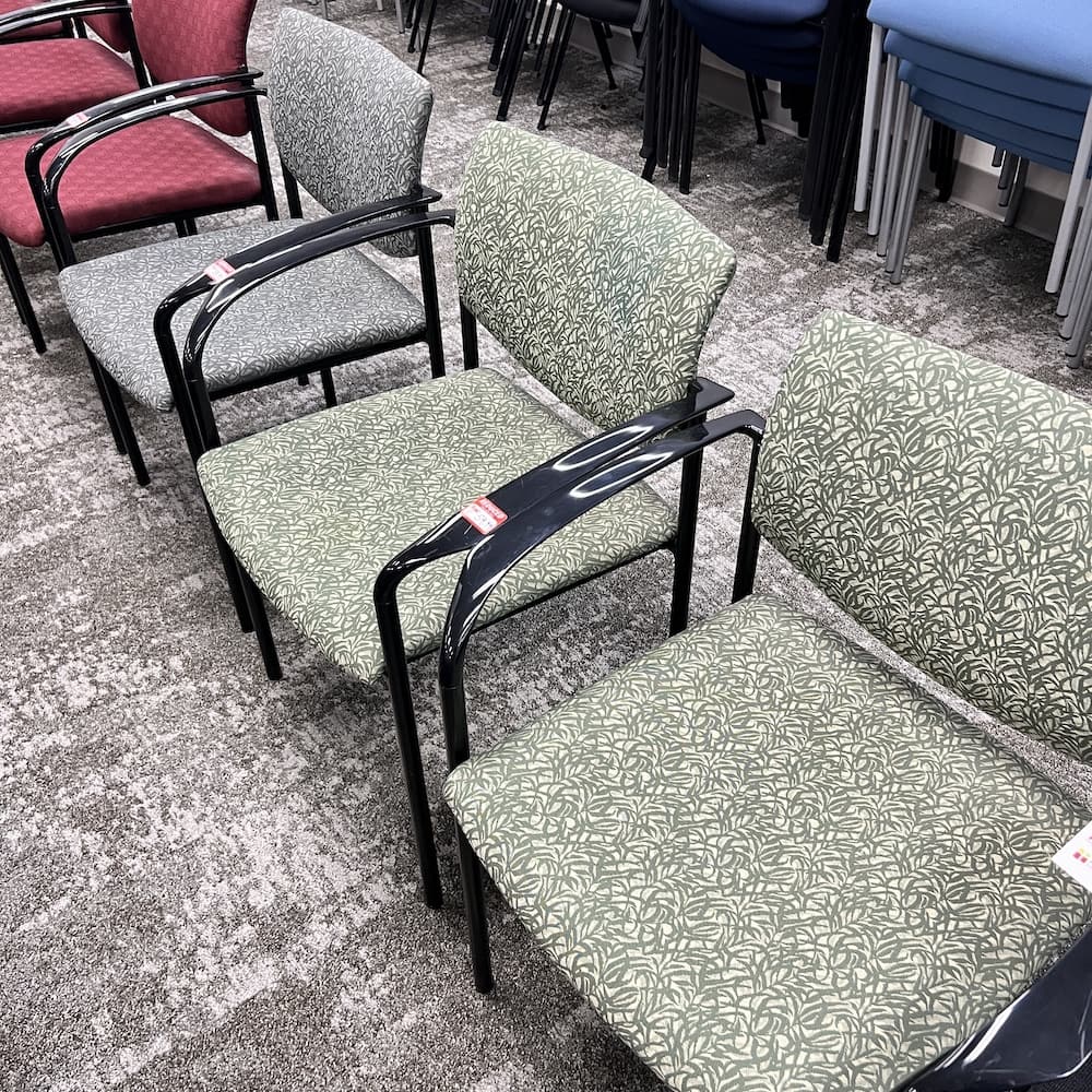 red burgundy steelcase player used office furniture guest seating chairs stacking