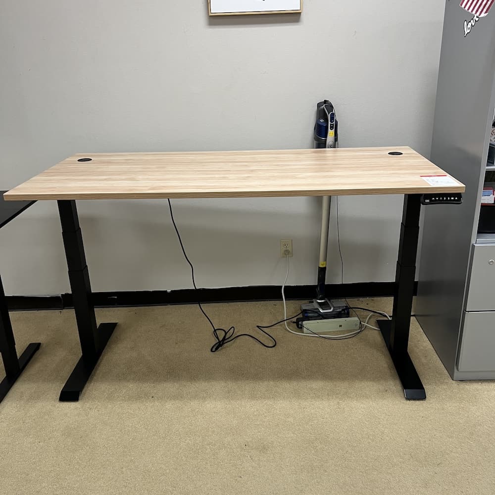 aspen laminate height adjustable desk, programmable, open box, commercial