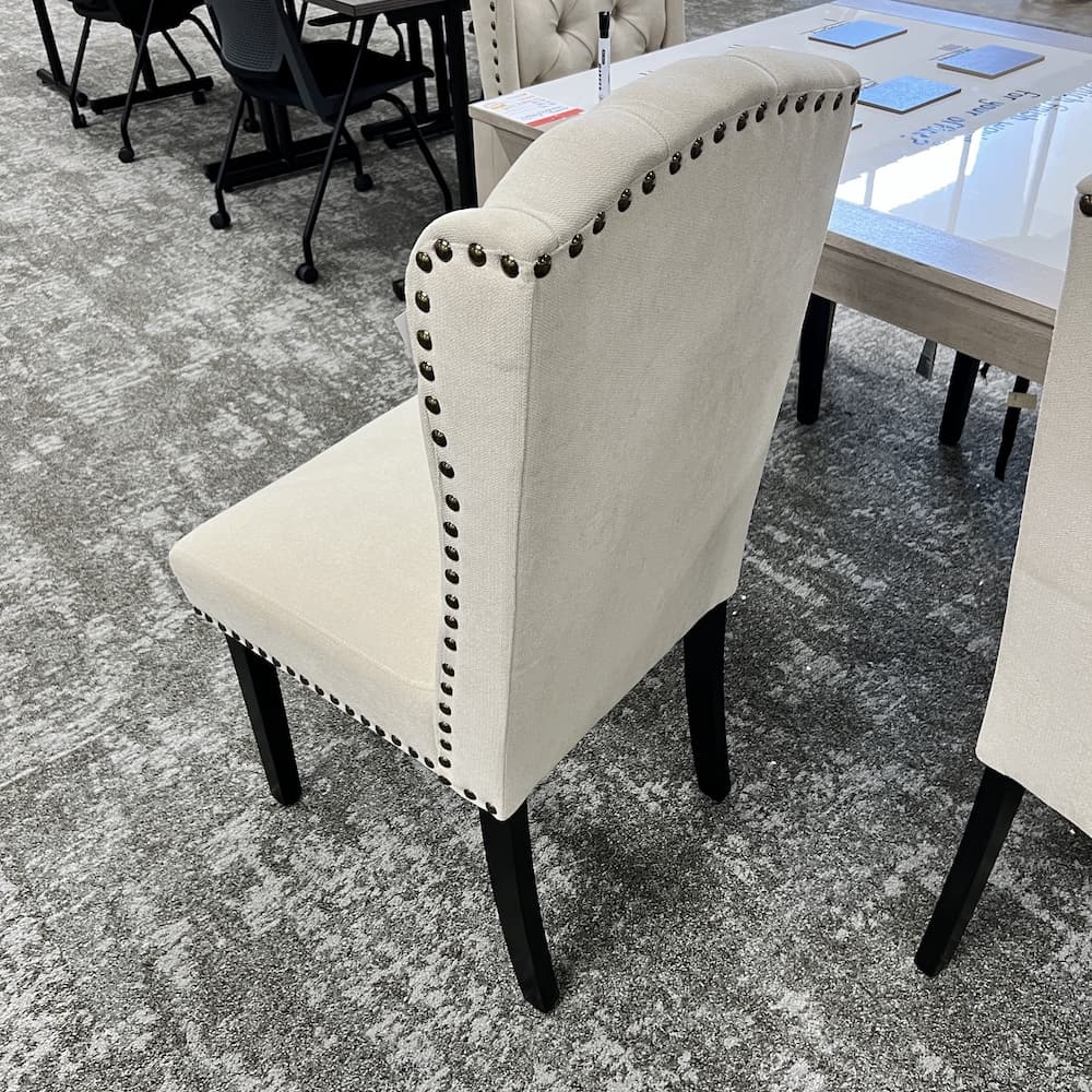 beige tufted seat dining chair, used furniture