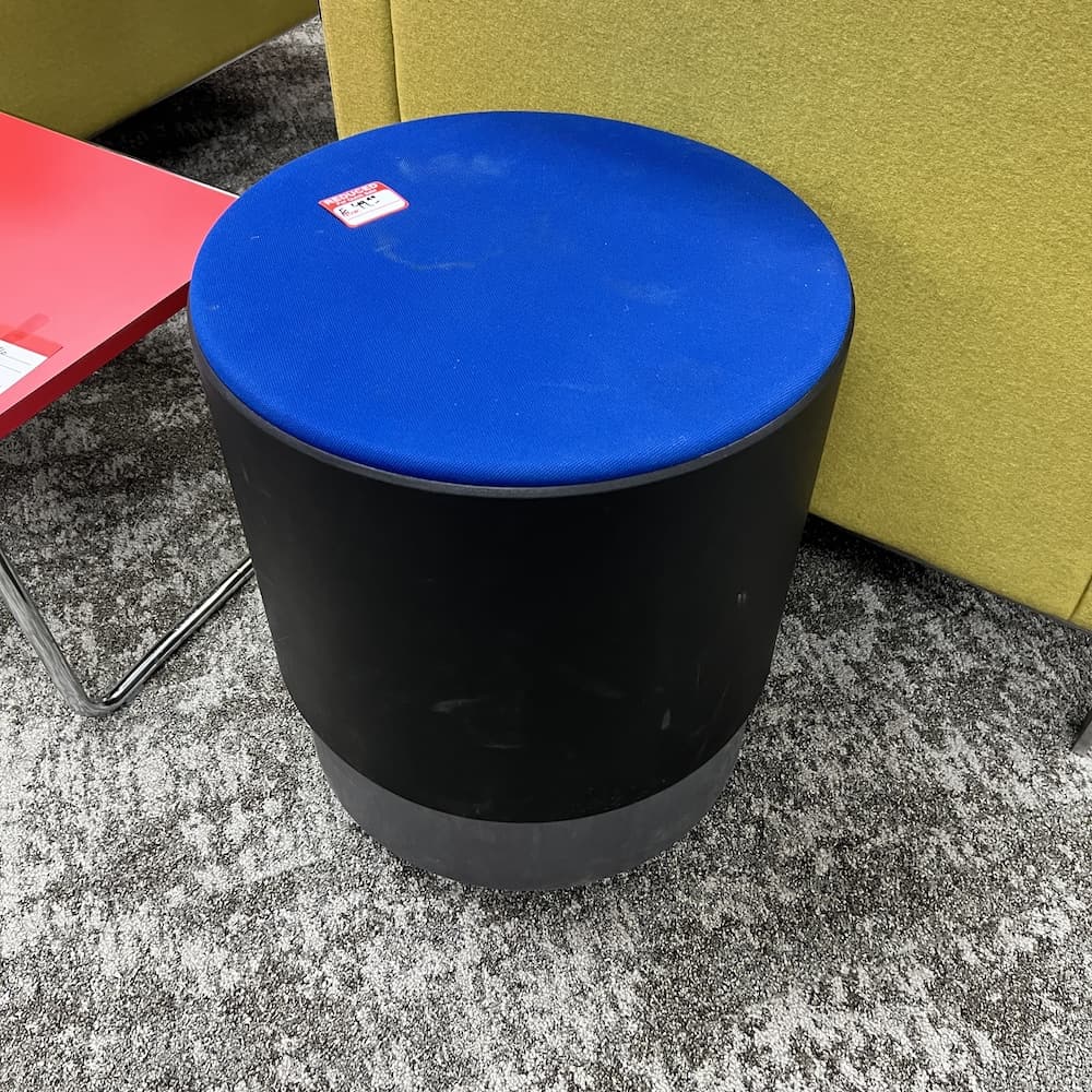 blue boy turnstone steelcase height adjustable stool, used office furniture