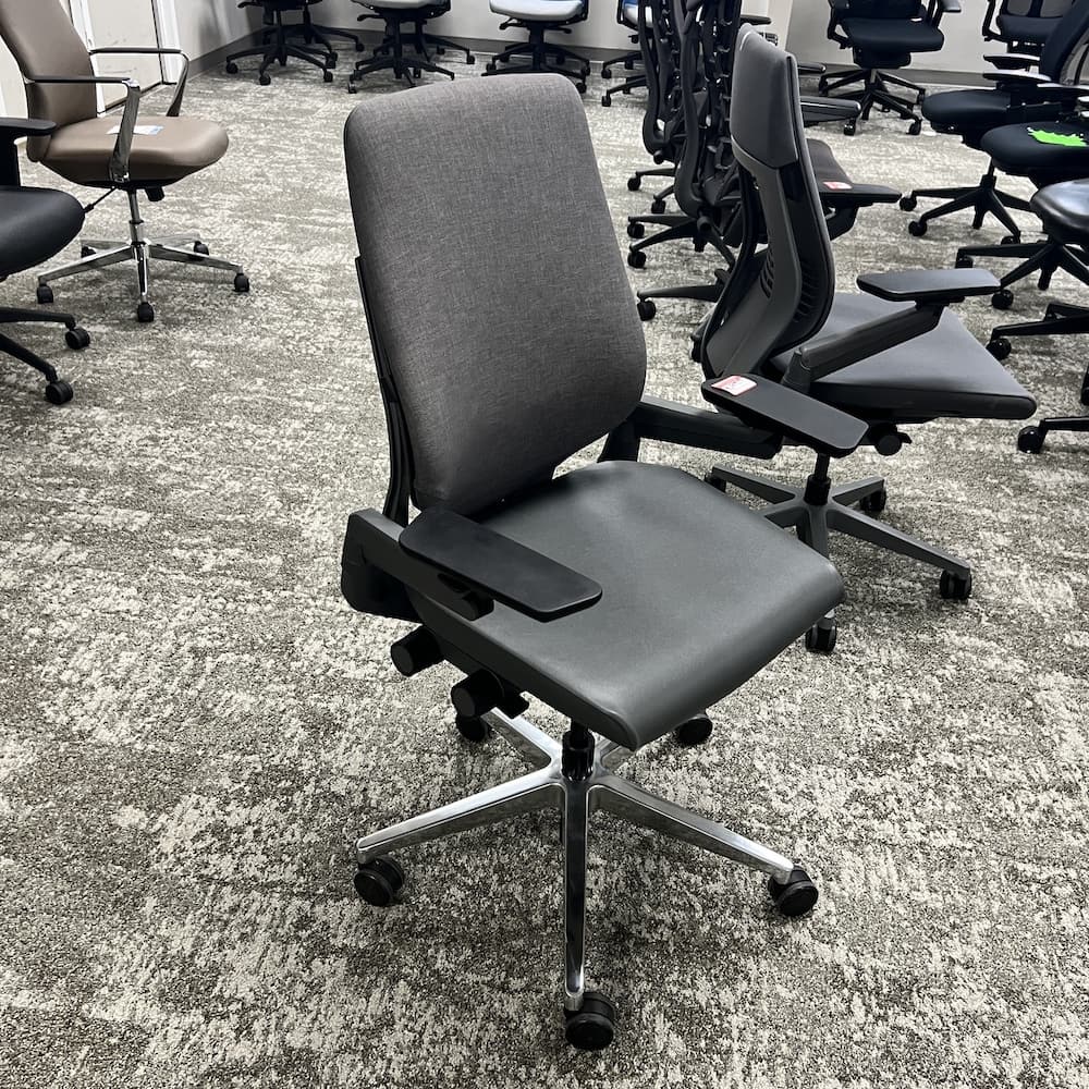 Grey Upholstered Steelcase Gesture Task Chair