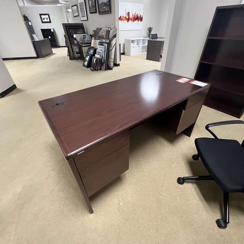 mahogany desk hon set, laminate, used office furniture