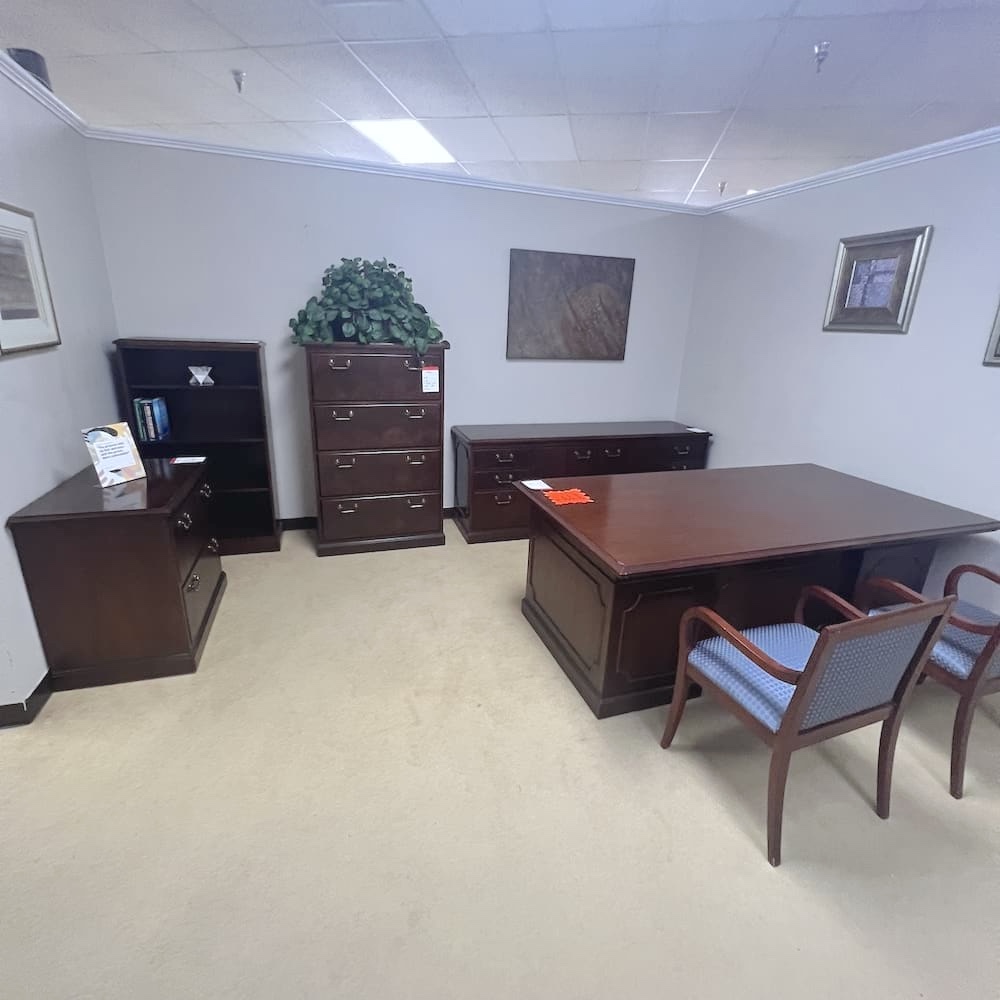traditional mahogany Kimball desk set