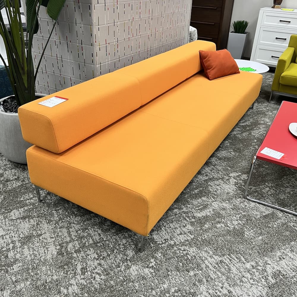 orange sofa bench commercial used office furniture
