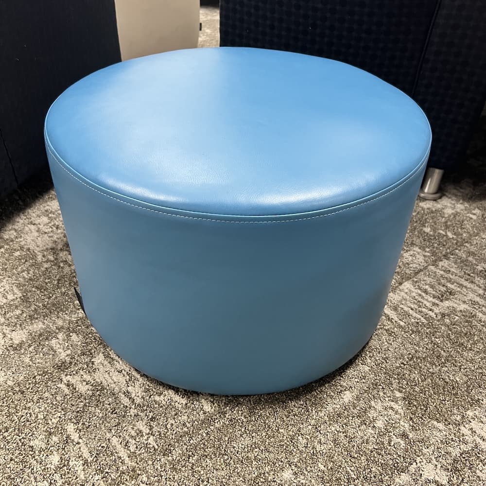 ottoman vinyl steelcase turnstone circle cylindrical, used office furniture