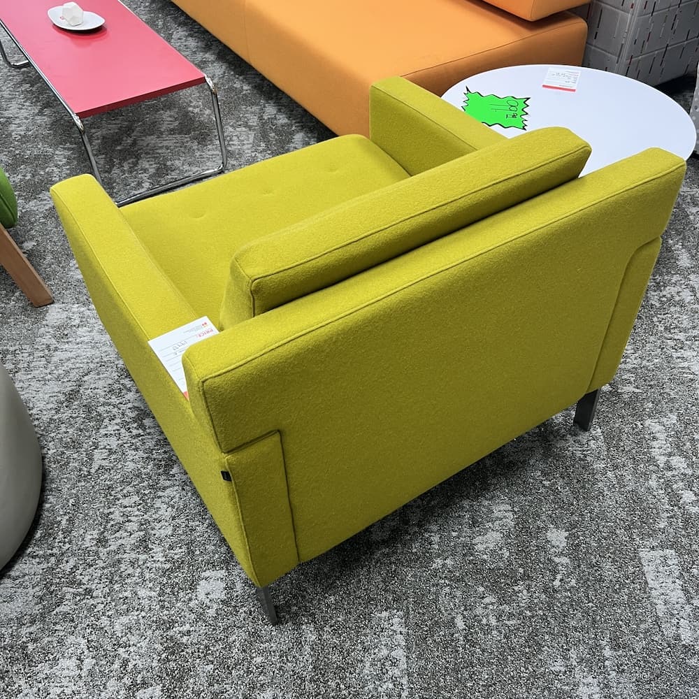 yellow steelcase Millbrae lounge chair, used office furniture
